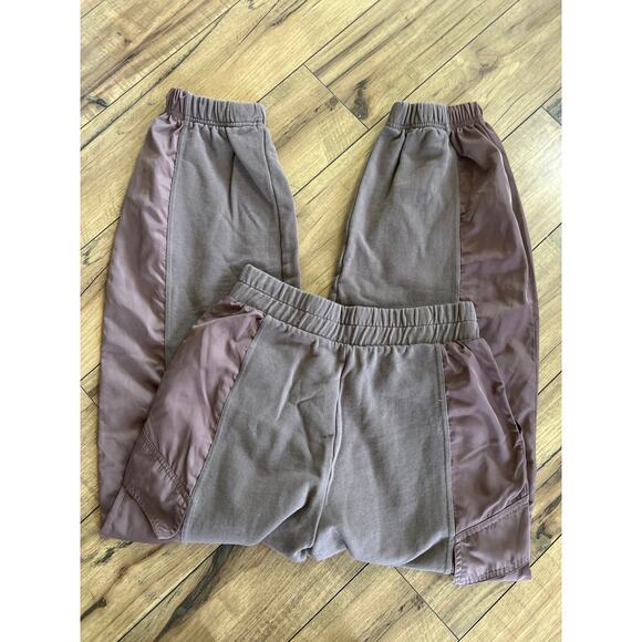 Zara size medium brown mixed media joggers pants - Picture 2 of 4